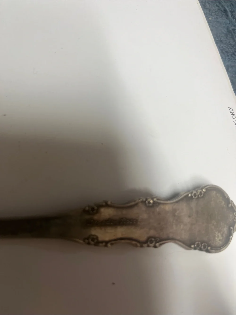 Vintage Silver-Tone Pierced Serving Spoon - Silver plate